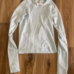 lululemon athletica Pale Blue Long-Sleeve Crew Top